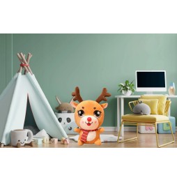 Reindeer Plush Toy with Blanket 3in1