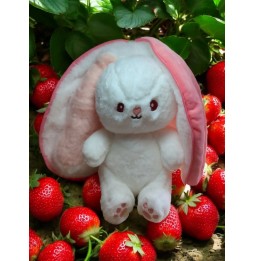 Strawberry Plush Rabbit 35cm with Zip Ears