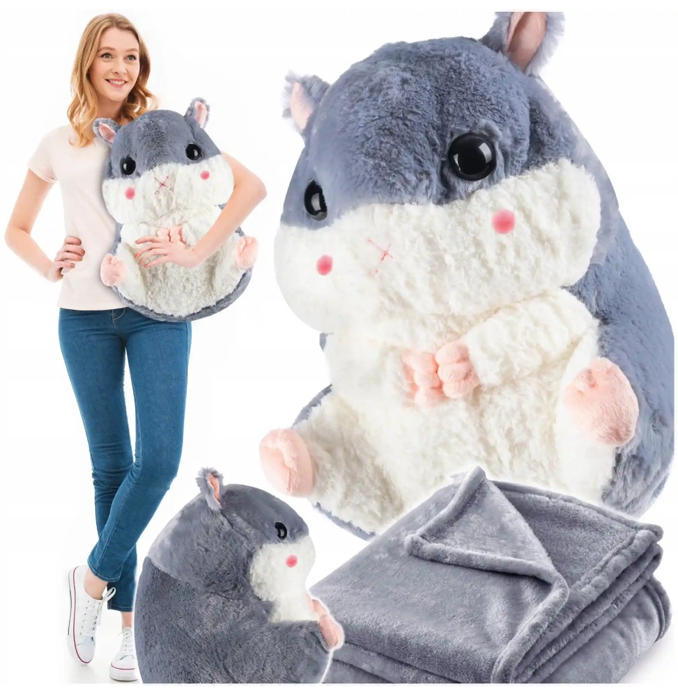 40 cm Hamster Pillow Blanket for Kids