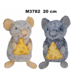 Adorable 20cm Mouse Plush Toy with Cheese