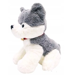 Câine husky din pluș 40 cm pentru copii