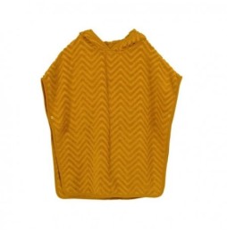 Filibabba poncho zigzag golden mustard for kids 0-5 years