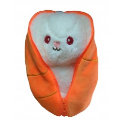 Plush Bunny Toy with Zip-Up Ears 25 cm