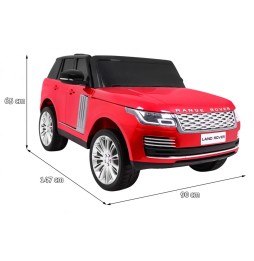 Range rover hse autko dla 2 dzieci, pilot, panel audio, led