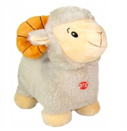 Interactive Beige Plush Sheep Toy