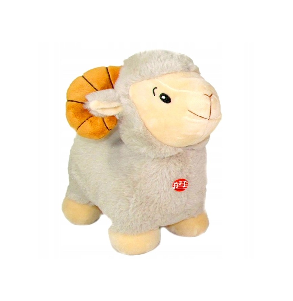 Interactive Beige Plush Sheep Toy