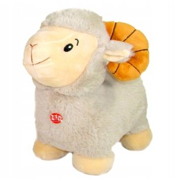 Interactive Beige Plush Sheep Toy