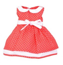 Elizabeth Doll Dress Red Polka Dots 35-45cm