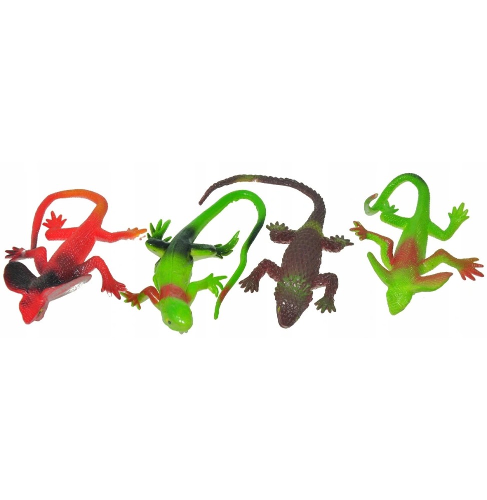 20 cm Colorful Rubber Gecko Figurine