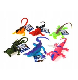 20 cm Colorful Rubber Gecko Figurine