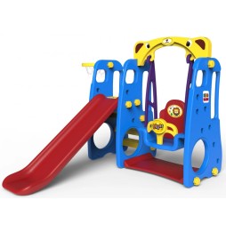 3-in-1 Garden Slide with Swing for Kids