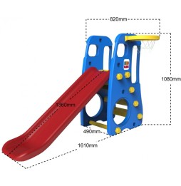 3-in-1 Garden Slide with Swing for Kids