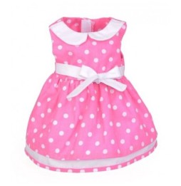 Doll Dress 35-45cm Elizabeth - Pink with Dots