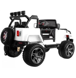 Kids Jeep Monster 4x4 - White with Remote Control