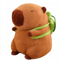 Plush Capybara Toy with Turtle 23 cm