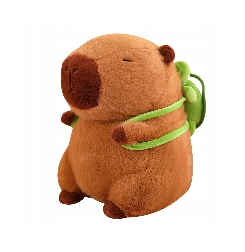 Plush Capybara Toy with Turtle 23 cm