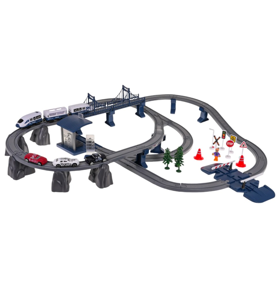 Train Station Set + Accessories 103 Parts for Kids