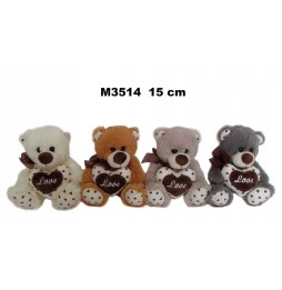 Teddy Bear with Love Heart 15 cm for Valentine's Day