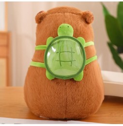 Plush Capybara Toy with Turtle 23 cm