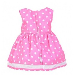 Doll Dress 35-45cm Elizabeth - Pink with Dots