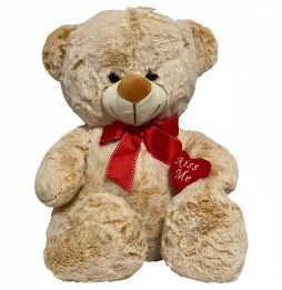 Teddy Bear with Red Bow 35 cm - Gift for Loved One