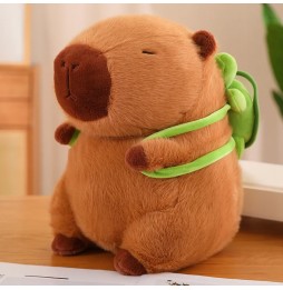 Plush Capybara Toy with Turtle 23 cm