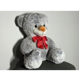 Teddy Bear with Red Bow 35 cm - Gift for Loved One