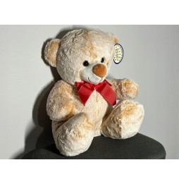 Teddy Bear with Red Bow 35 cm - Gift for Loved One