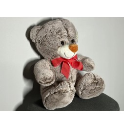 Teddy Bear with Red Bow 35 cm - Gift for Loved One