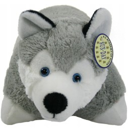 Păpușă-perna cățel husky 34 cm