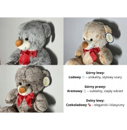 Teddy Bear with Red Bow 35 cm - Gift for Loved One