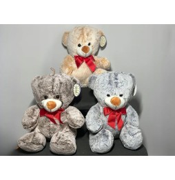 Teddy Bear with Red Bow 35 cm - Gift for Loved One