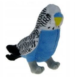 Blue Plush Budgie 19 cm