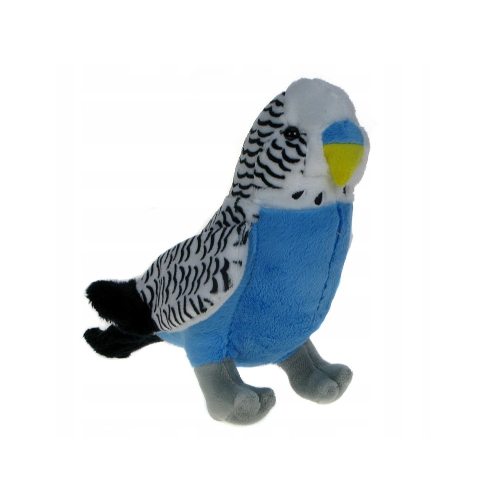 Blue Plush Budgie 19 cm