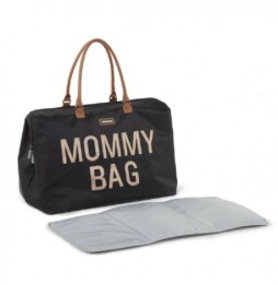 Childhome torba mommy bag czarno-złota dla mam