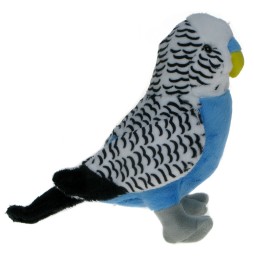 Blue Plush Budgie 19 cm