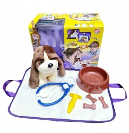 Plush Puppy in Kennel for Kids