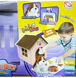 Plush Puppy in Kennel for Kids