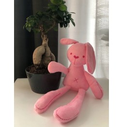 Pluszowy królik dzierguś różowy 61 cm