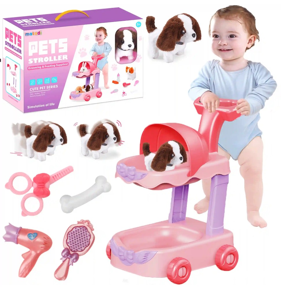 Stroller with Interactive Puppy Matadi