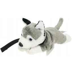 Maskotka pies husky 22cm z smyczą