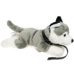 Maskotka pies husky 22cm z smyczą