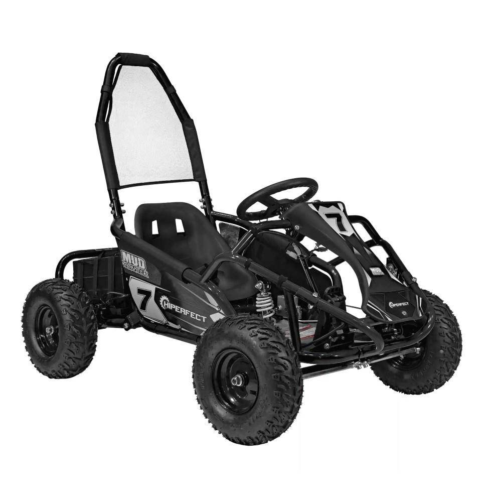 Black MUD MONSTER Vehicle - Durable Go-Kart