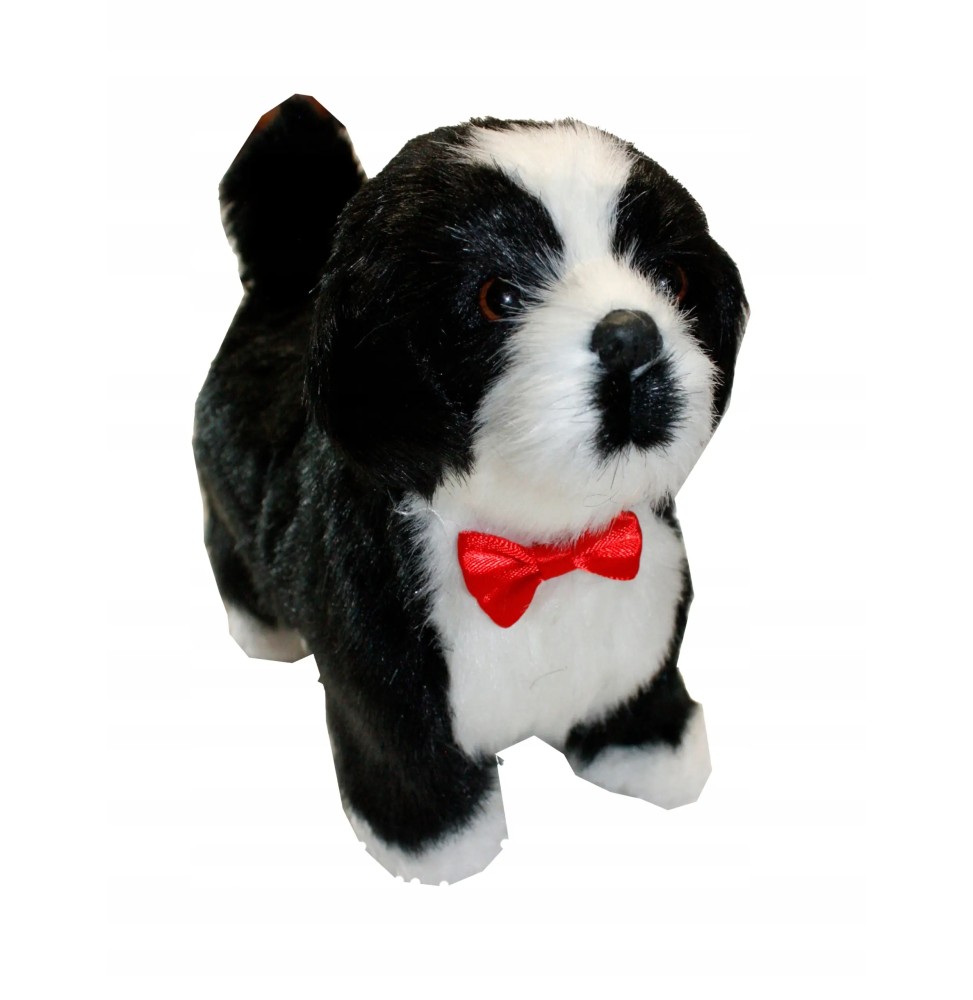 Interactive Walking Dog with Red Bow Tie