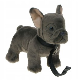 Câine Buldog Pufos 25cm - Uni-Toys