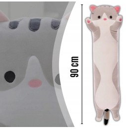 90cm Grey Plush Cat Toy