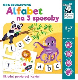 Gra edukacyjna alfabet na 3 sposoby dla dzieci 3-7 lat