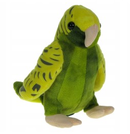 Fluffy Budgie Plush Toy Green 15 cm