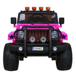 Auto terenowe jeep monster 4x4 dla dzieci różowy