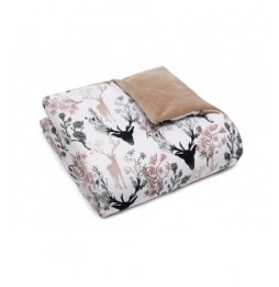 Reversible Bamboo/Velvet Blanket - Light Fawns